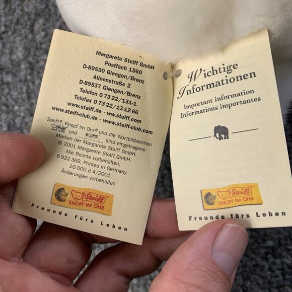 Steiff German Stuffed White Goose Duck Animal Die Gans Old MacDonald - NEW - Picture 12 of 14